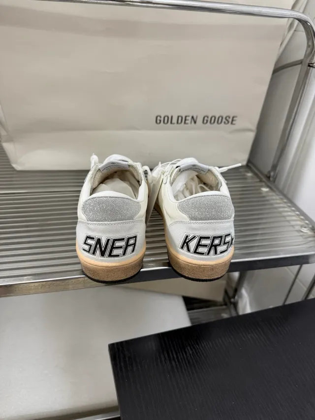 Golden Goose Ball Star Off-White Glitter Star Lifestyle Sneakers