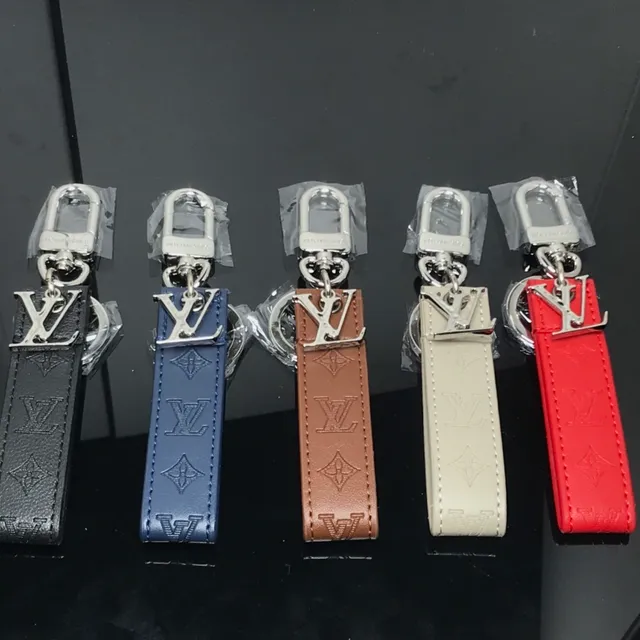 Louis Vuitton Black Silver Embossed Monogram Leather Strap Card Holder