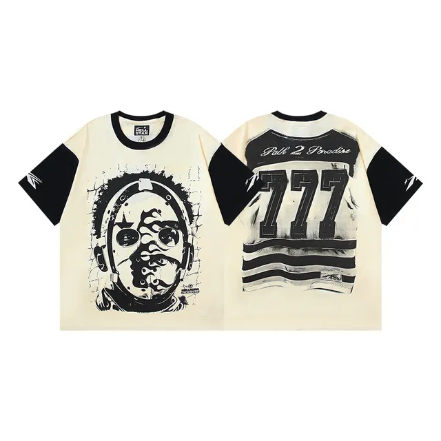 Hellstar Graphic Print Contrast-Sleeve Oversized T-Shirt