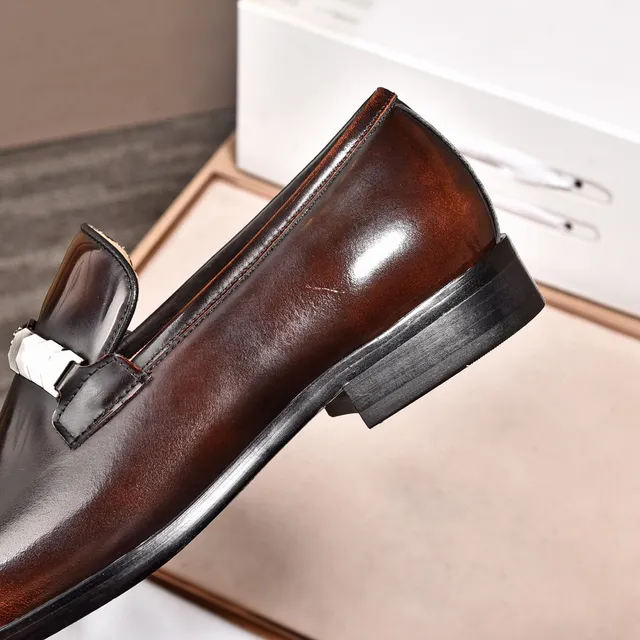 Versace Chain Reaction Two-Tone Brown Gradient Monk Shoes