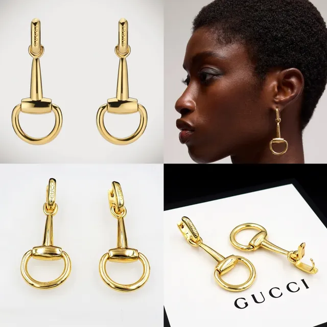 Gucci Horsebit 1955 Gold-Tone Dangling Earrings