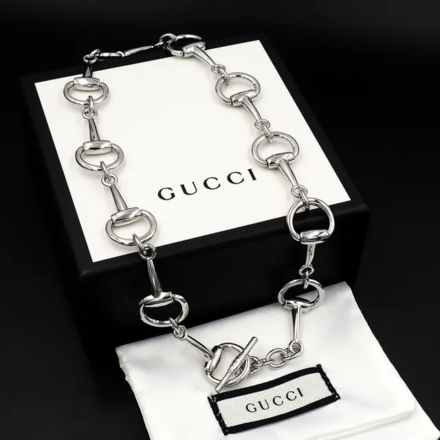 Gucci Horsebit 1955 Silver-Tone Horsebit Link Necklace