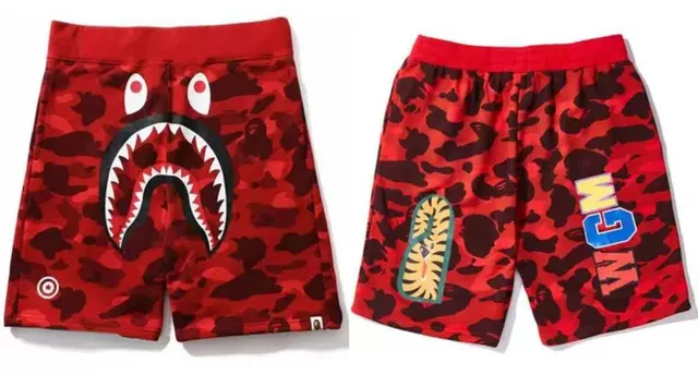 A Bathing Ape Multicolor Drawstring Waist Relaxed Fit Shorts