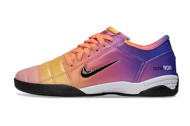 Nike Multicolor Gradient Synthetic Upper Quilted Toe Cap Indoor Soccer Shoes