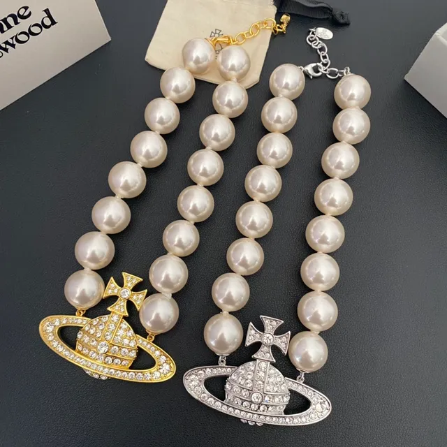 Vivienne Westwood Classic Orb Pearl Beaded Choker Necklace