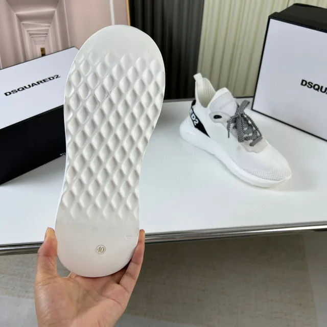 Dsquared2 ICON White Red Maple Leaf Lifestyle Sneakers