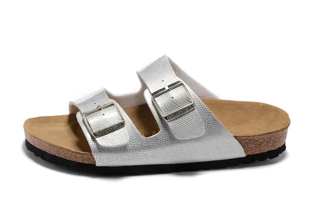 Birkenstock Arizona Metallic Silver Casual Sandals