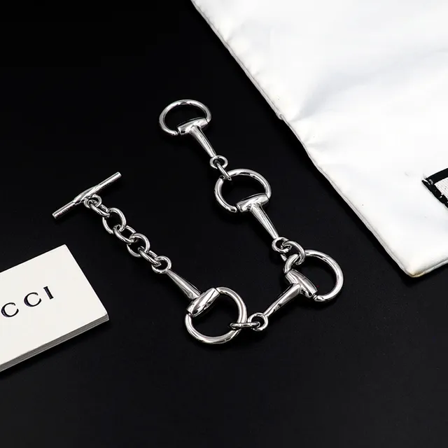 Gucci Horsebit 1955 Polished Silver Horsebit-Link Bracelet