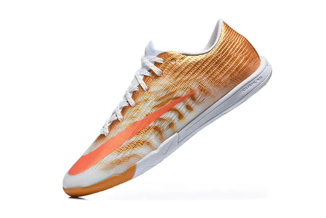 Nike Mercurial Vapor Orange White Low-Cut Knit Upper Gradient Weave Indoor Soccer Shoes