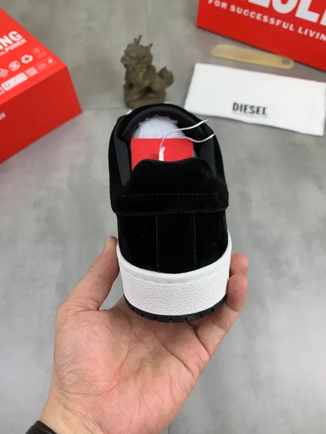 Diesel Black Suede Lifestyle Sneaker