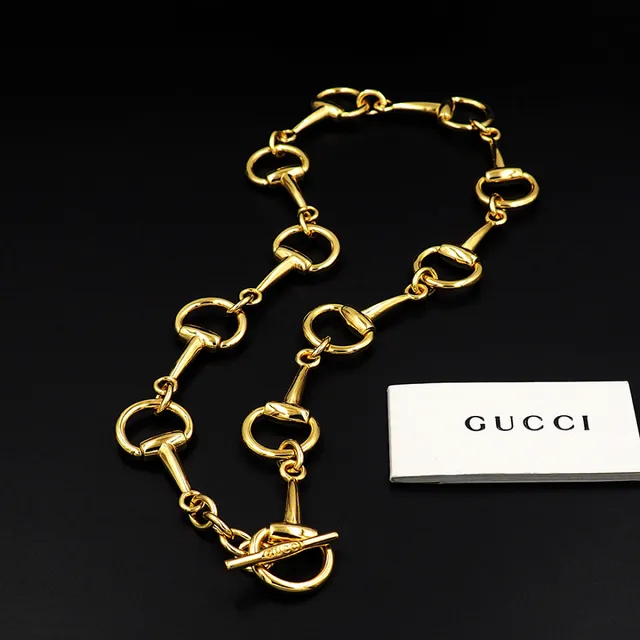 Gucci Horsebit 1955 Gold-Tone Horsebit Link Necklace