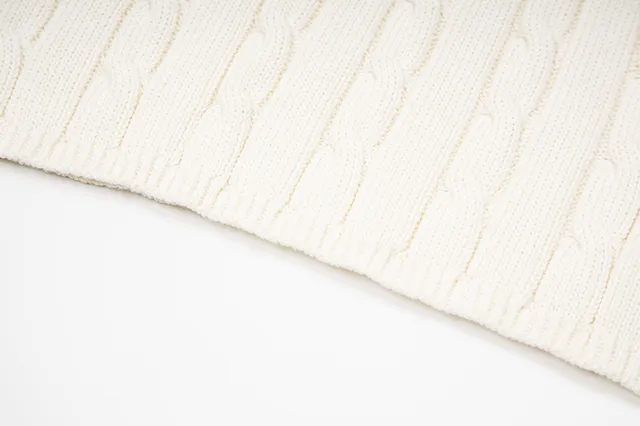 Polo Ralph Lauren Beige Navy Cable-Knit Sleeveless Polo Shirt
