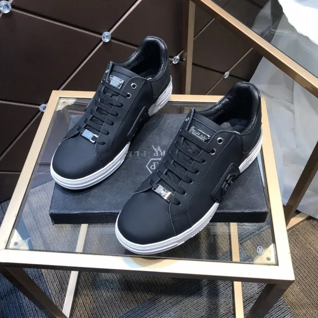 Philipp Plein PP Logo Sneaker Black and White Lifestyle Sneakers