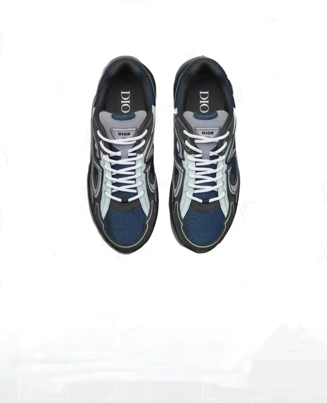 Dior B27 Navy and Mint Green Chunky Sneakers