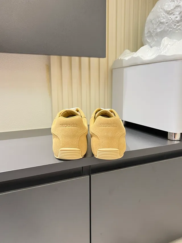 Beige Suede Low-Top Lifestyle Sneakers