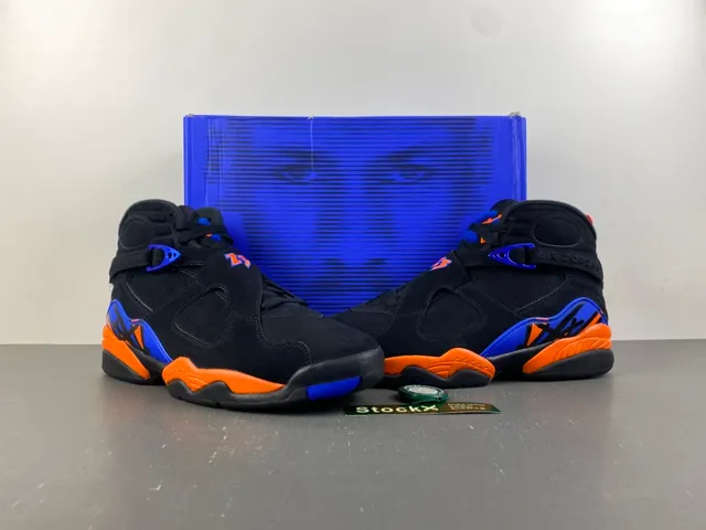 Air Jordan 8 Black Orange Blue Basketball Shoes