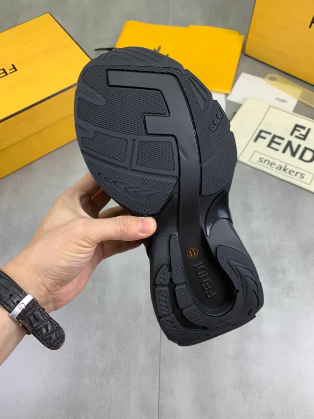 Fendi Run Away Black FF Monogram Chunky Sneakers