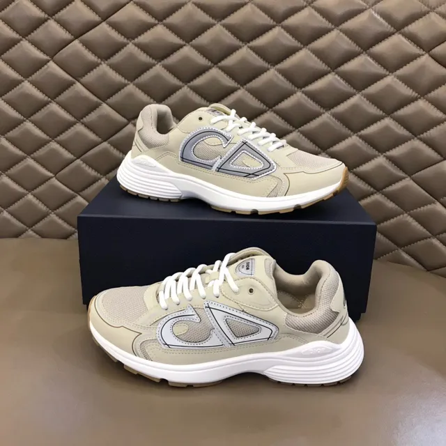 Dior B23 Beige and White Chunky Sneakers