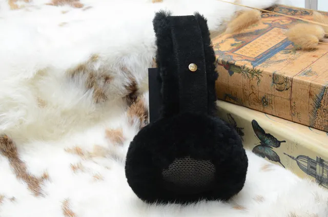 Black Brown Fur-Lined Mesh Interior Beanie