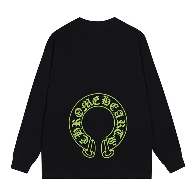 Chrome Hearts Circular Horseshoe Logo Black Long-Sleeve T-Shirt