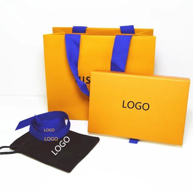 Louis Vuitton Orange Beige Structured Paper Satin Ribbon Handles Tote Bag