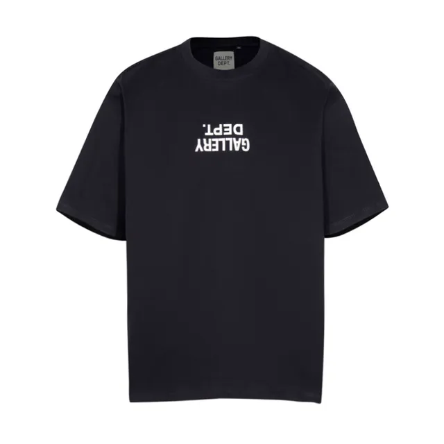 Gallery Dept Black Oversized Fit Screen-Printed Text T-Shirt