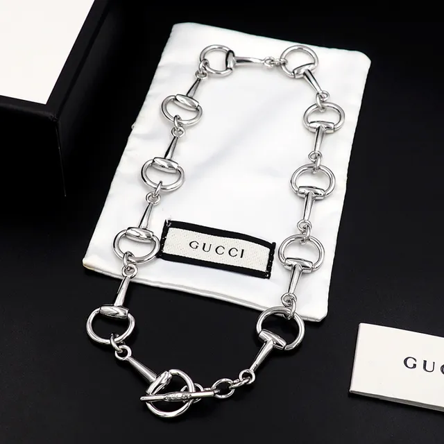 Gucci Horsebit 1955 Silver-Tone Horsebit Link Necklace