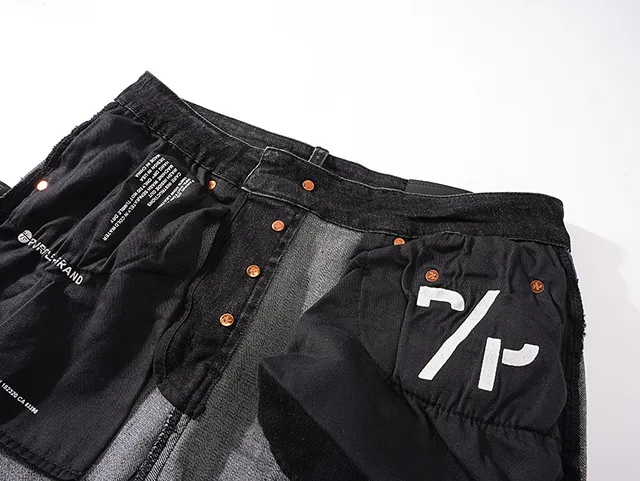 Purple Brand Distressed Washed Black Slim-Fit Jeans