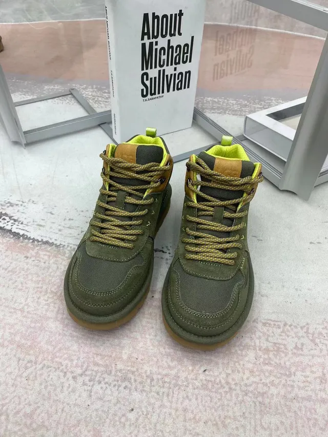 UGG Olive Green and Lime Suede Hiking Boot