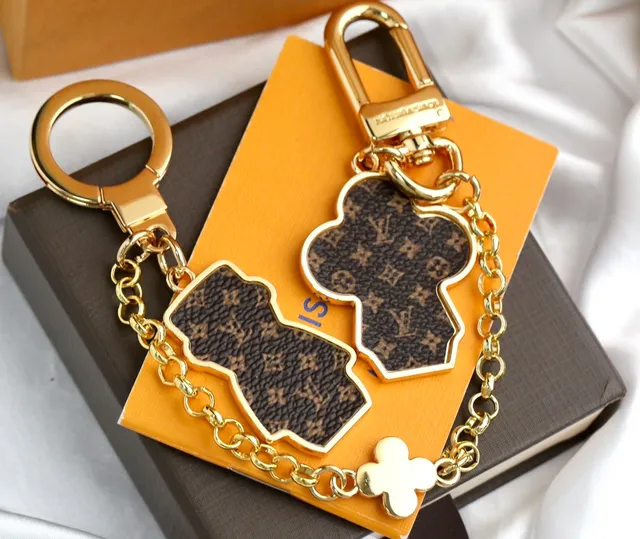 Louis Vuitton Monogram Flower and Vivienne Bear Gold Metal Engraved Phone Case