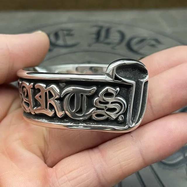 Chrome Hearts Gothic Script Cuff Bracelet