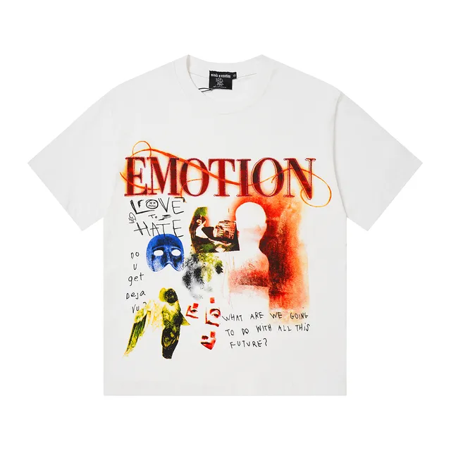 Mixed Emotion Emotion Graphic Print White T-Shirt