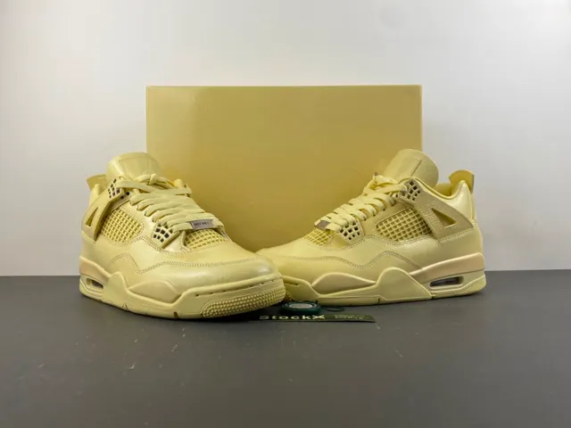 Air Jordan 4 Monochromatic Yellow Basketball Shoes