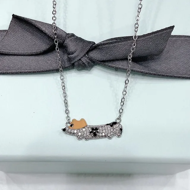 Tiffany & Co. Return to Tiffany Dog Pendant Silver Necklace