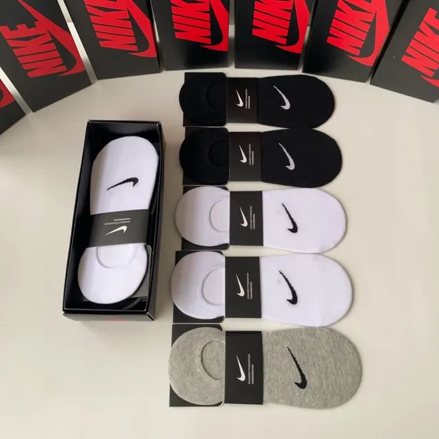 Nike Black White No-Show Low-Cut Socks