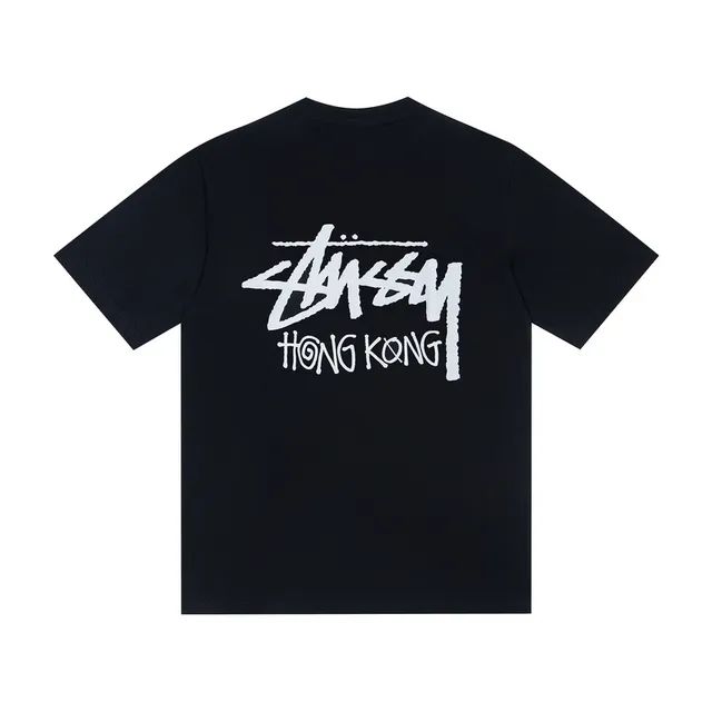 Stussy Stock Logo Hong Kong Graphic T-Shirt