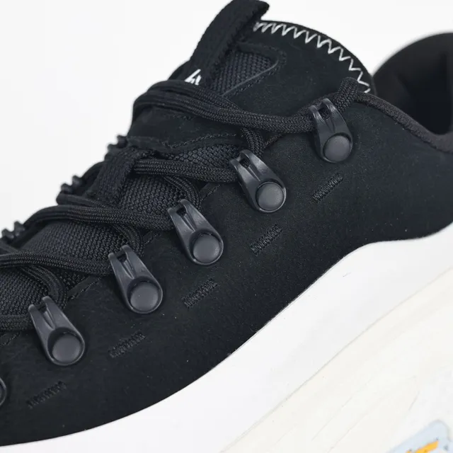 Salomon Black White Chunky Trail-Inspired Sole Suede Upper Running Shoes
