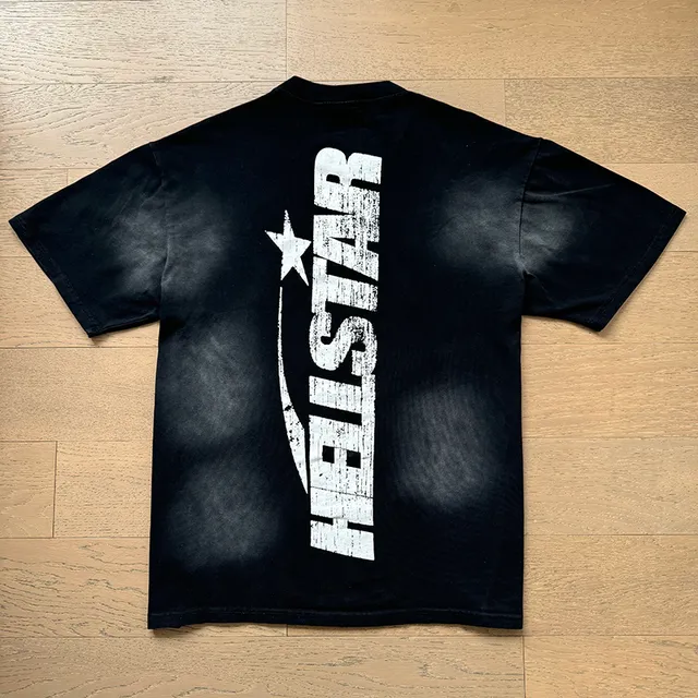 Hellstar Flame Profile Distressed Print Oversized T-Shirt