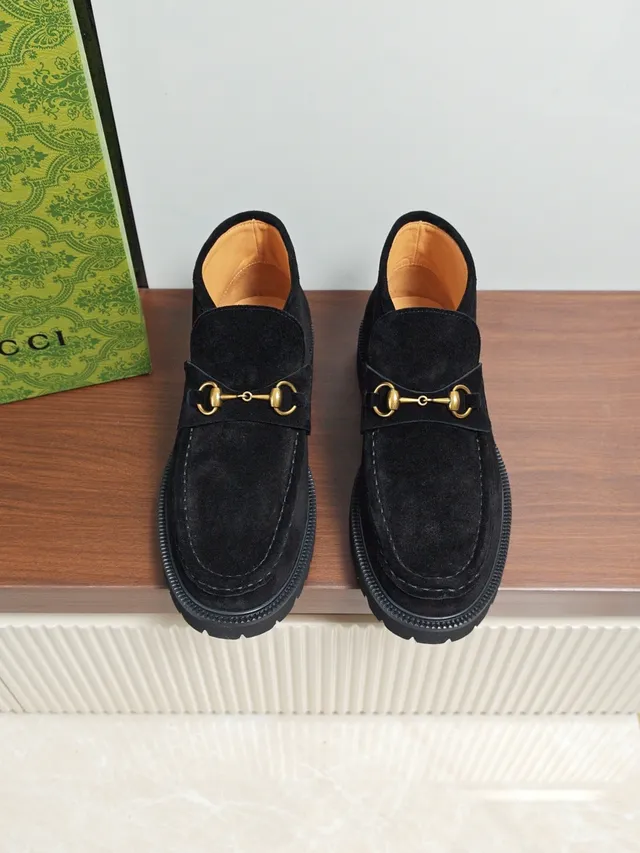 Gucci Horsebit 1955 Black Suede Loafer