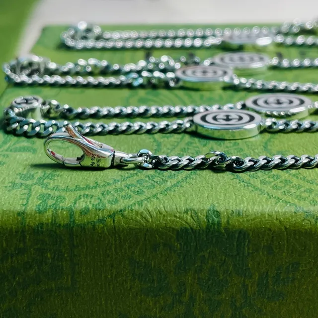 Gucci GG Marmont Oval Logo Curb Chain Bracelets