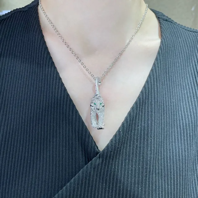 Cartier Panthère Pavé Panther Pendant Necklace