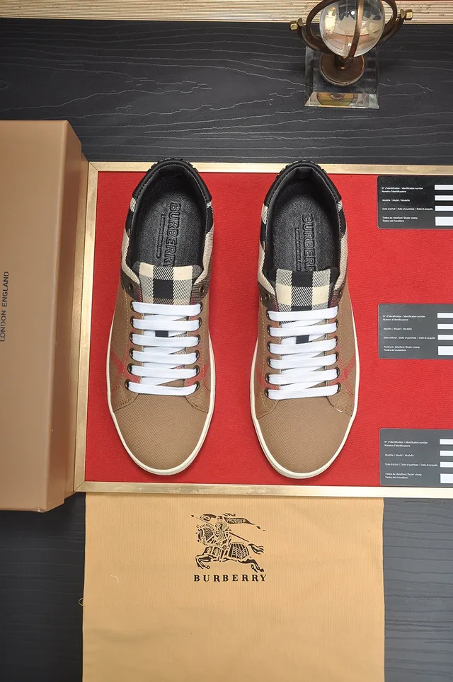 Burberry Beige Multicolor House Check Canvas Upper Flat White Cupsole Lifestyle Sneakers