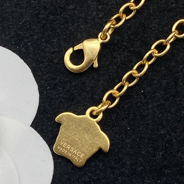 Versace Odissea Greca Key Medusa Coin Necklace
