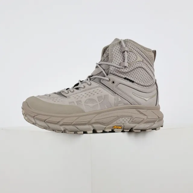 Hoka Beige High-Top Mesh-and-TPU Upper Hiking Boots