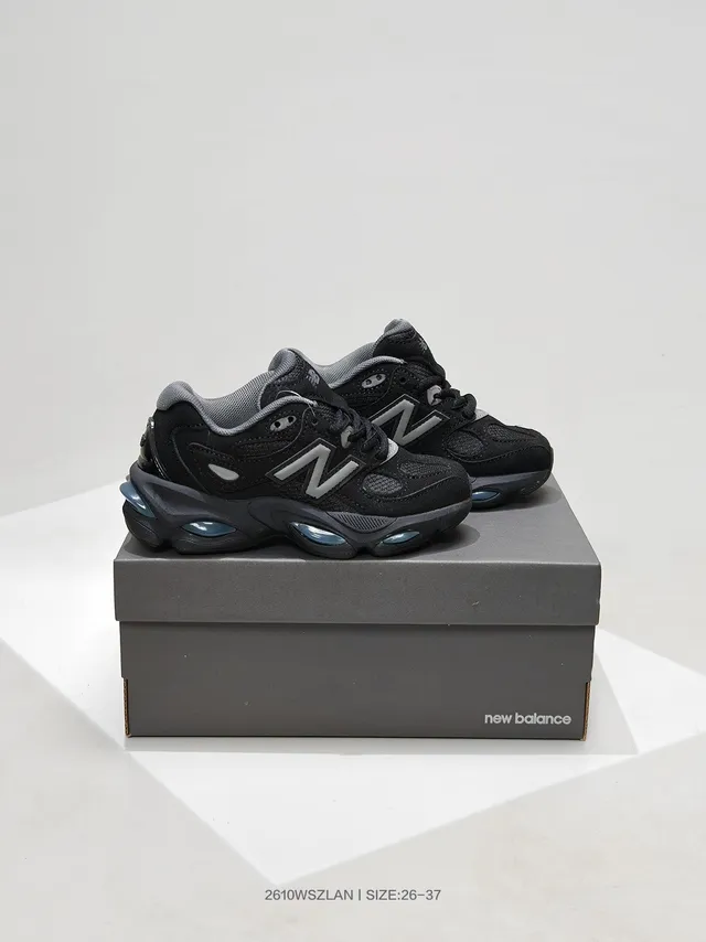 New Balance 9060 Gray and Black Chunky Sneakers