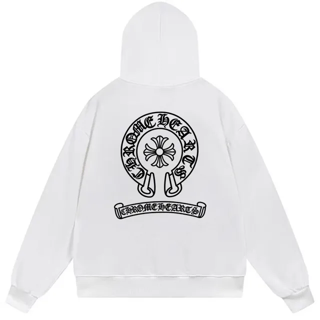 Chrome Hearts Cross and Chain Logo Black Hoodie