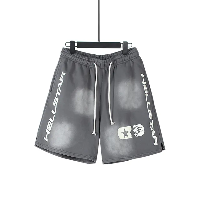 Hellstar Bleach-Wash Drawstring Shorts