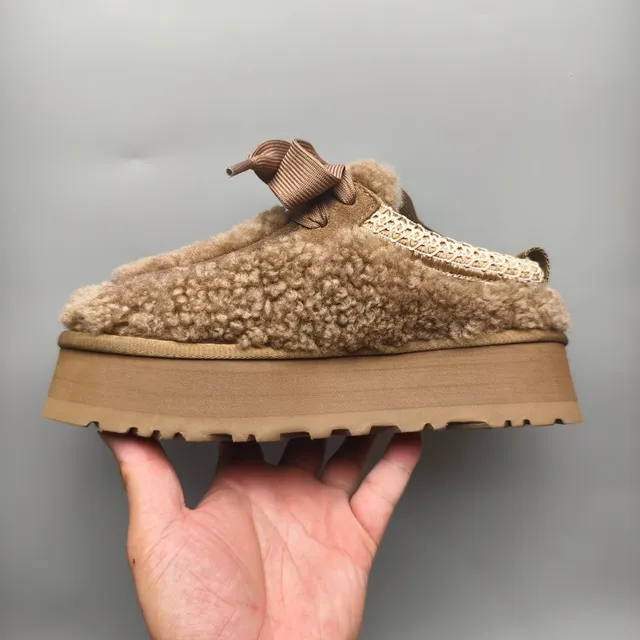 UGG Tasman Tan Shearling Platform Loafer
