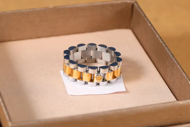 Rolex Jubilé and President Multicolor Oyster-Style Link Construction Crown Emblem Bracelet