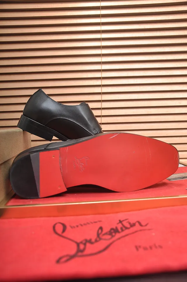Christian Louboutin Double Monk Strap Black Red Cap Toe Monk Shoes